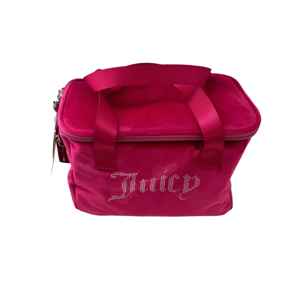 Juicy Couture Pink Velour Rhinestone Juicy Lunch Bag - NWT